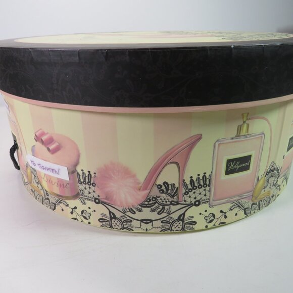 Vintage Victorian Glam Decor - Hat Boxes - Glamour Shoes & Pink Roses (Set of 2) - Picture 13 of 16